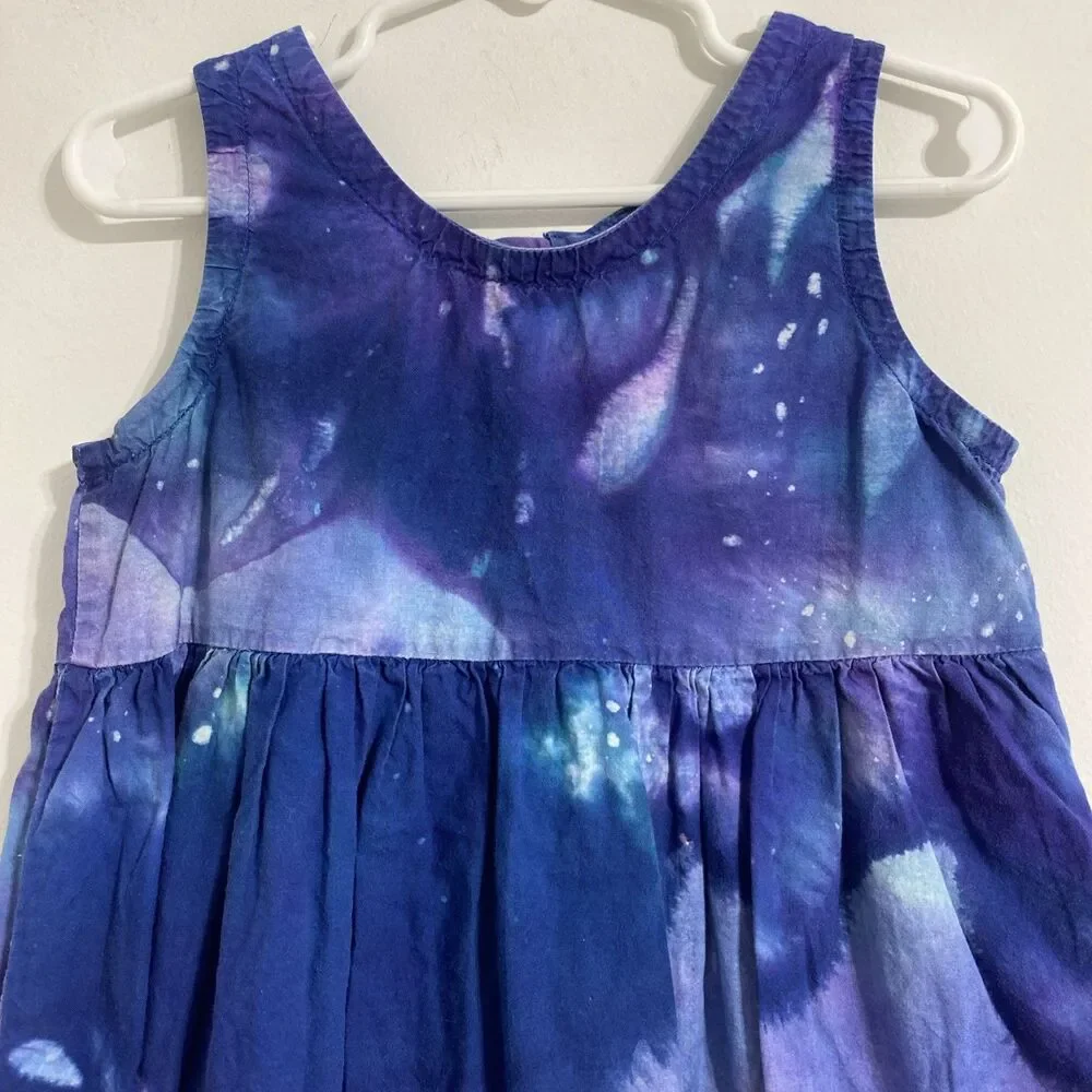 Girls Global Mamas Dress 4 100% Organic Cotton Dress Sundress Galaxy Dopamine - Picture 3 of 10